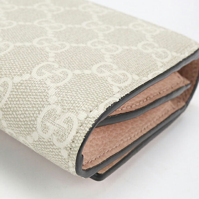 中古 グッチ 二つ折り財布 二折財布 コンパクト レディース ブランド GUCCI ダブルG ミディアム　ウォレット 598587 ピンク USDGU115333011