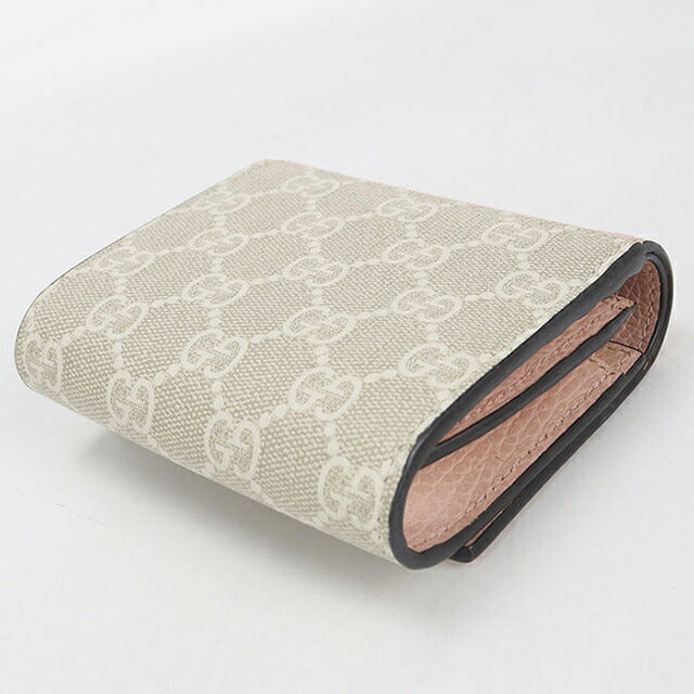 中古 グッチ 二つ折り財布 二折財布 コンパクト レディース ブランド GUCCI ダブルG ミディアム ウォレット 598587 ピンク USDGU115334011