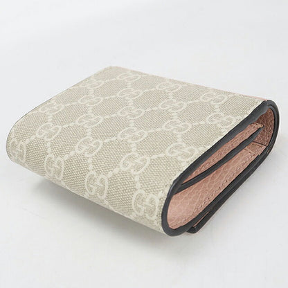 中古 グッチ 二つ折り財布 二折財布 コンパクト レディース ブランド GUCCI ダブルG ミディアム ウォレット 598587 ピンク USDGU115334011