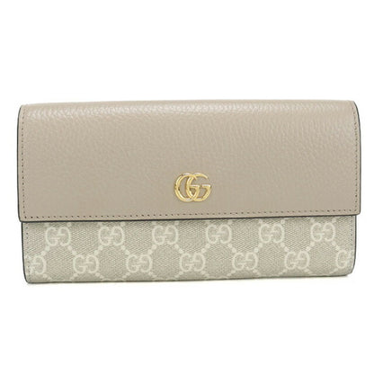 中古 グッチ 長財布二折 レディース ブランド GUCCI ダブルG バイカラー コンチネンタルウォレット 456116 ベージュ USDGU115430011