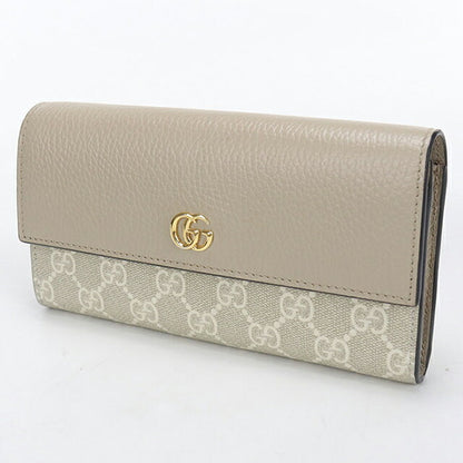 中古 グッチ 長財布二折 レディース ブランド GUCCI ダブルG バイカラー コンチネンタルウォレット 456116 ベージュ USDGU115430011
