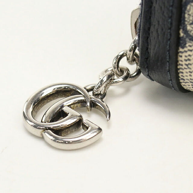 中古 グッチ 長財布ラウンドファスナー レディース ブランド GUCCI オフィディア ジップアラウンドウォレット レザー 523154 ネイビー USDGU115582011