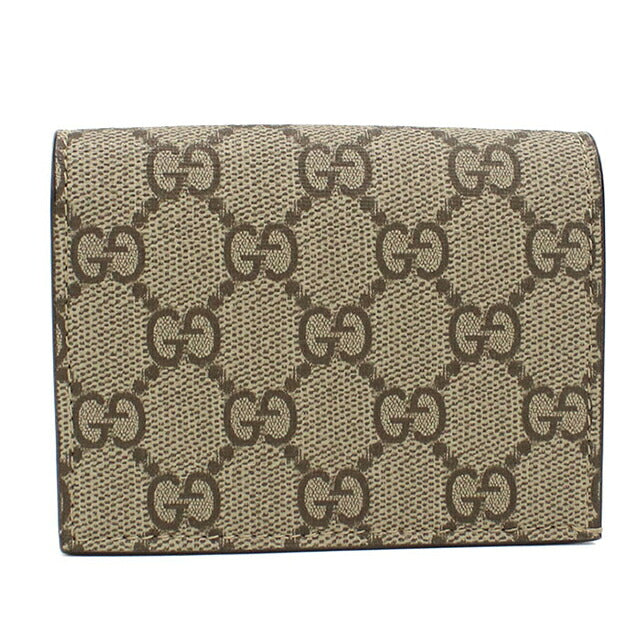 中古 グッチ 二つ折り財布 二折財布 コンパクト ユニセックス ブランド GUCCI GGスプリーム コンパクトフラップウォレット 779810 ベージュ USDGU115683011