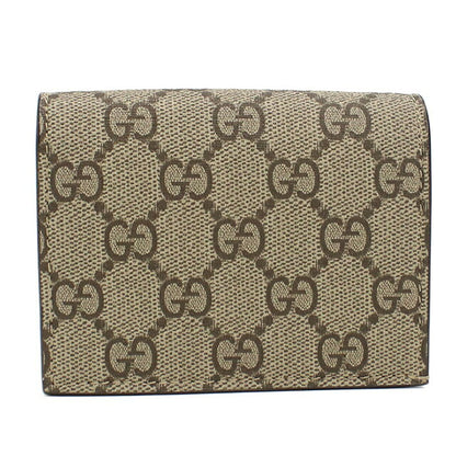 中古 グッチ 二つ折り財布 二折財布 コンパクト ユニセックス ブランド GUCCI GGスプリーム コンパクトフラップウォレット 779810 ベージュ USDGU115683011