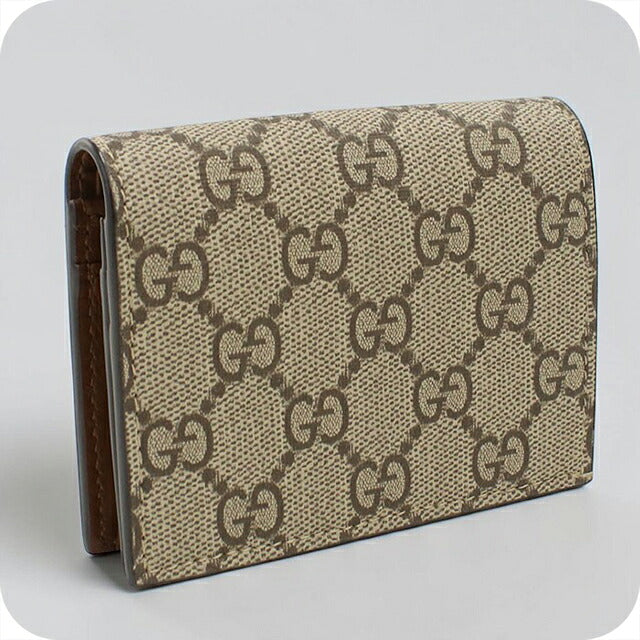 中古 グッチ 二つ折り財布 二折財布 コンパクト ユニセックス ブランド GUCCI GGスプリーム コンパクトフラップウォレット 779810 ベージュ USDGU115683011