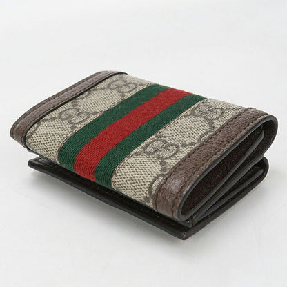 中古 グッチ 三つ折り財布 三折財布 コンパクト レディース ブランド GUCCI オフィディア 735099 ベージュ USDGU115850011