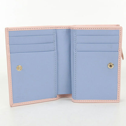 中古 グッチ 二つ折り財布 二折財布 コンパクト レディース ブランド GUCCI ダブルG バイカラー スモールウォレット レザー ピンク USDGU115985011