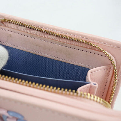 中古 グッチ 二つ折り財布 二折財布 コンパクト レディース ブランド GUCCI ダブルG バイカラー スモールウォレット レザー ピンク USDGU115985011