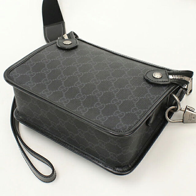中古 グッチ ショルダーバッグ メンズ ブランド GUCCI インターロッキングG 2WAY 674164 ブラック USDGU115997011
