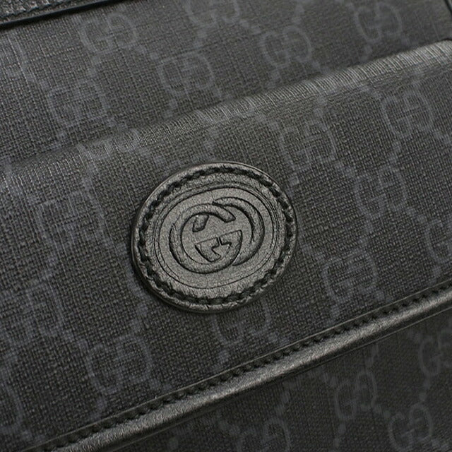 中古 グッチ ショルダーバッグ メンズ ブランド GUCCI インターロッキングG 2WAY 674164 ブラック USDGU115997011