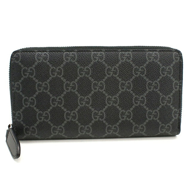 中古 グッチ 長財布ラウンドファスナー メンズ ブランド GUCCI GGスプリーム ジップアラウンドウォレット 821207 ブラック USDGU116076011