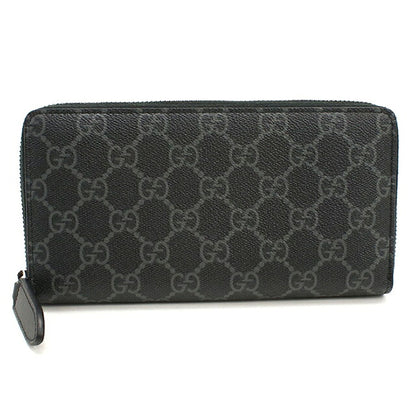 中古 グッチ 長財布ラウンドファスナー メンズ ブランド GUCCI GGスプリーム ジップアラウンドウォレット 821207 ブラック USDGU116076011