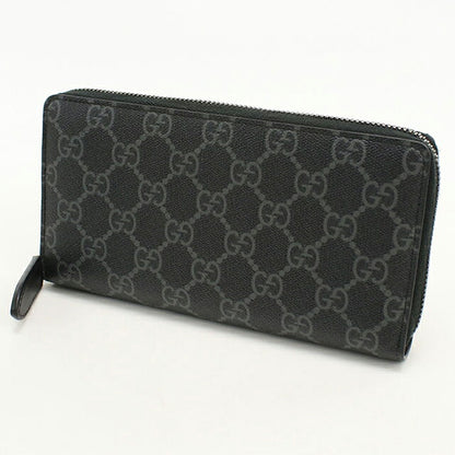 中古 グッチ 長財布ラウンドファスナー メンズ ブランド GUCCI GGスプリーム ジップアラウンドウォレット 821207 ブラック USDGU116076011