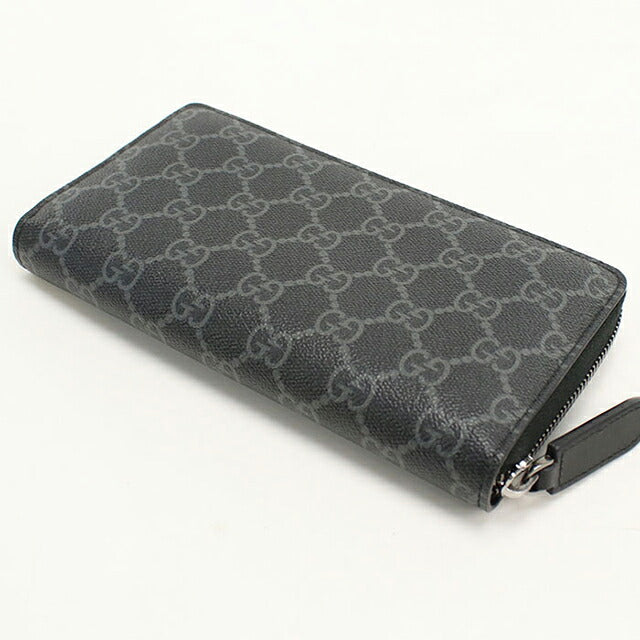 中古 グッチ 長財布ラウンドファスナー メンズ ブランド GUCCI GGスプリーム ジップアラウンドウォレット 821207 ブラック USDGU116076011