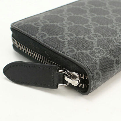 中古 グッチ 長財布ラウンドファスナー メンズ ブランド GUCCI GGスプリーム ジップアラウンドウォレット 821207 ブラック USDGU116076011
