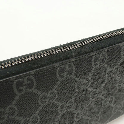 中古 グッチ 長財布ラウンドファスナー メンズ ブランド GUCCI GGスプリーム ジップアラウンドウォレット 821207 ブラック USDGU116076011