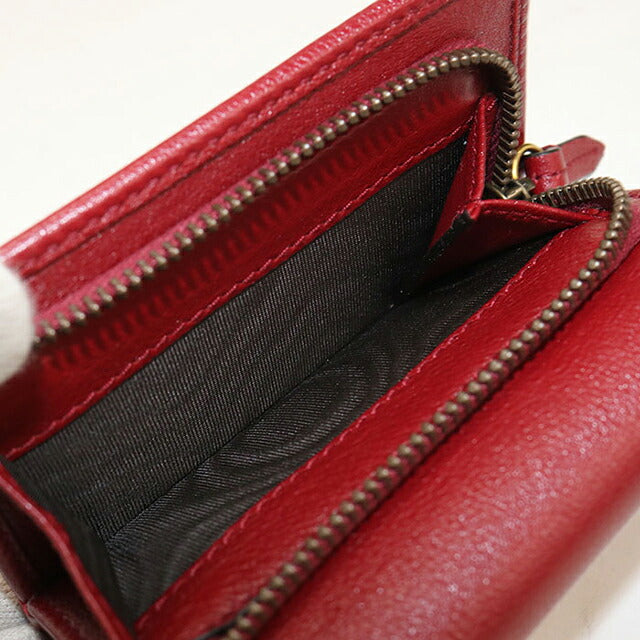 中古 グッチ 三つ折り財布 三折財布 コンパクト レディース ブランド GUCCI グッチ ダイアナ コンパクトウォレット レザー 658633 レッド USDGU116272011