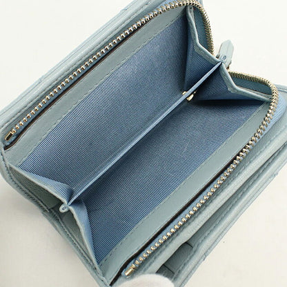 中古 グッチ 二つ折り財布 二折財布 コンパクト レディース ブランド GUCCI GGマーモント ダブルG ウォレット レザー 773427 ブルー USDGU116575011