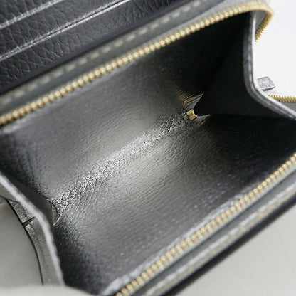 中古 グッチ 二つ折り財布 二折財布 コンパクト レディース ブランド GUCCI ダブルG ミディアム ウォレット 598587 シルバー/ベージュ USDGU116611011