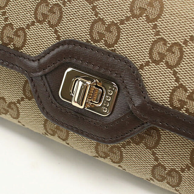 中古 グッチ 長財布二折 レディース ブランド GUCCI ルーチェ コンチネンタルウォレット 790034 ベージュ USDGU116636011