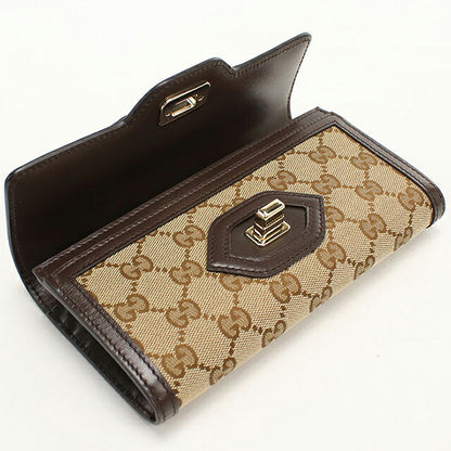 中古 グッチ 長財布二折 レディース ブランド GUCCI ルーチェ コンチネンタルウォレット 790034 ベージュ USDGU116636011