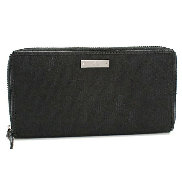 中古 グッチ 長財布ラウンドファスナー ユニセックス ブランド GUCCI GGキャンバス ジップアラウンドウォレット 307980 ブラック USDGU116654011