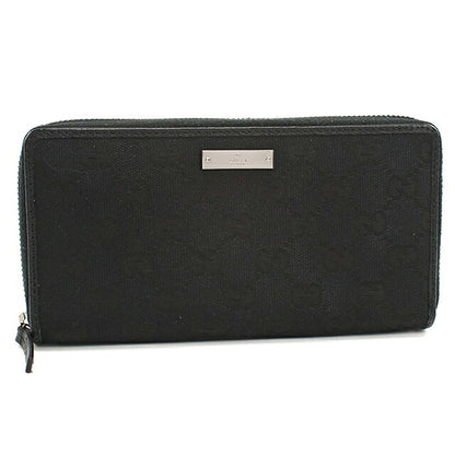 中古 グッチ 長財布ラウンドファスナー ユニセックス ブランド GUCCI GGキャンバス ジップアラウンドウォレット 307980 ブラック USDGU116654011