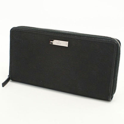 中古 グッチ 長財布ラウンドファスナー ユニセックス ブランド GUCCI GGキャンバス ジップアラウンドウォレット 307980 ブラック USDGU116654011