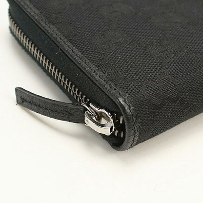 中古 グッチ 長財布ラウンドファスナー ユニセックス ブランド GUCCI GGキャンバス ジップアラウンドウォレット 307980 ブラック USDGU116654011