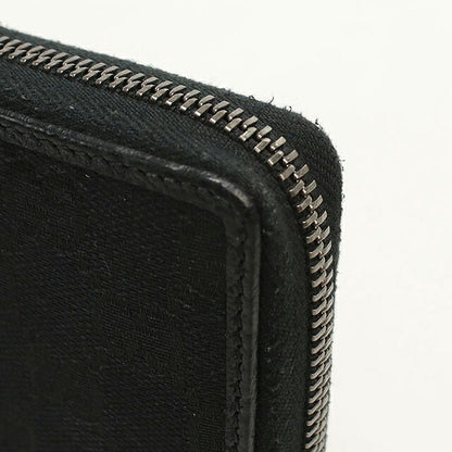 中古 グッチ 長財布ラウンドファスナー ユニセックス ブランド GUCCI GGキャンバス ジップアラウンドウォレット 307980 ブラック USDGU116654011