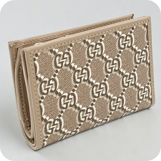 グッチ 二つ折り財布 二折財布 コンパクト レディース ブランド GUCCI GGシャドウ ミディアム ウォレット 795060 ブラウン USDGU117039011
