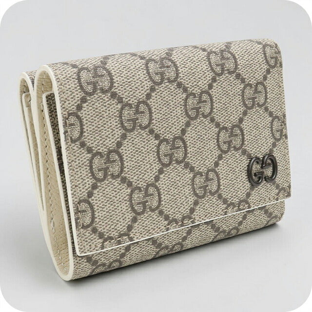 中古 グッチ 三つ折り財布 三折財布 コンパクト レディース ブランド GUCCI GGスプリーム  769225 ベージュ USDGU117117011