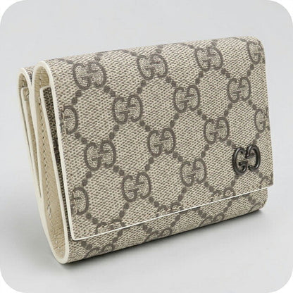 Used Gucci Trifold Wallet Trifold Wallet Compact Ladies Brand GUCCI GG Supreme 769225 Beige USDGU117117011