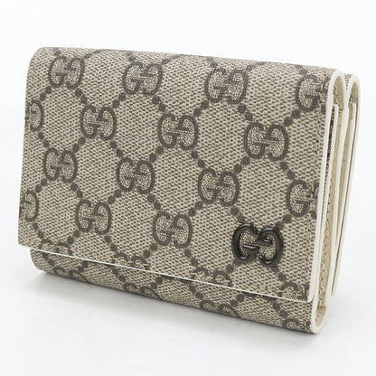 Used Gucci Trifold Wallet Trifold Wallet Compact Ladies Brand GUCCI GG Supreme 769225 Beige USDGU117117011