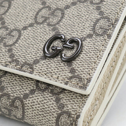 Used Gucci Trifold Wallet Trifold Wallet Compact Ladies Brand GUCCI GG Supreme 769225 Beige USDGU117117011
