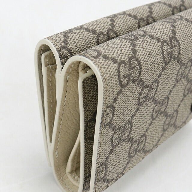 Used Gucci Trifold Wallet Trifold Wallet Compact Ladies Brand GUCCI GG Supreme 769225 Beige USDGU117117011