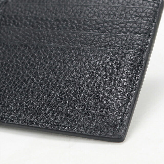 中古 グッチ 二つ折り財布 二折財布 コンパクト メンズ ブランド GUCCI ジャンボGG 二つ折りウォレット レザー 739475 ブラック USDGU117283011