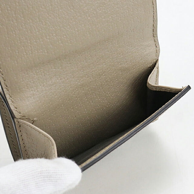 中古 グッチ 三つ折り財布 三折財布 コンパクト レディース ブランド GUCCI オフィディア  735099 ベージュ USDGU117554011
