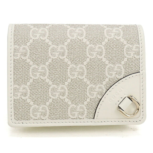 中古 グッチ 二つ折り財布 二折財布 コンパクト レディース ブランド GUCCI GGエンブレム スモールウォレット 820692 ベージュ USDGU117559011