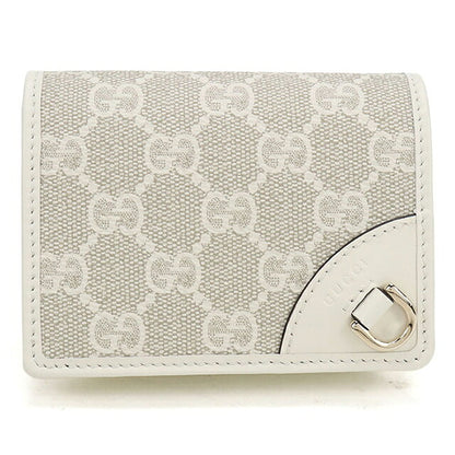 中古 グッチ 二つ折り財布 二折財布 コンパクト レディース ブランド GUCCI GGエンブレム スモールウォレット 820692 ベージュ USDGU117559011