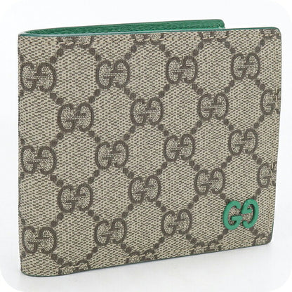 中古 グッチ 二つ折り財布 二折財布 コンパクト メンズ ブランド GUCCI GGスプリーム GG コインウォレット 768244 ベージュ USDGU117654011