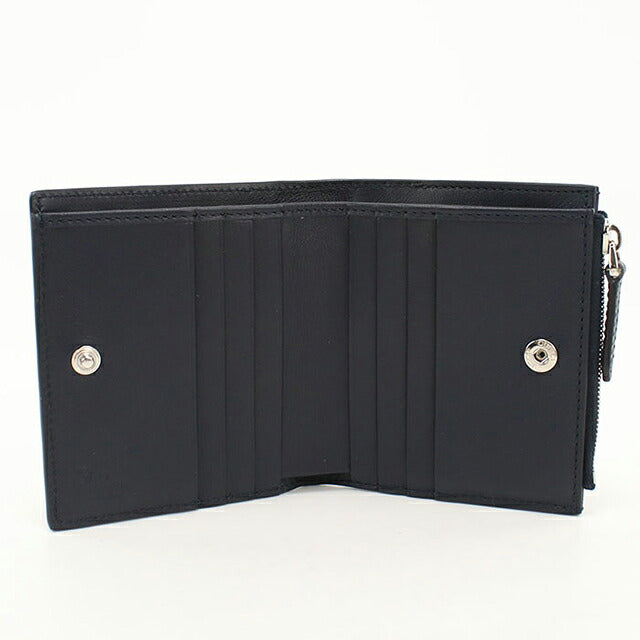 中古 グッチ 二つ折り財布 二折財布 コンパクト ユニセックス ブランド GUCCI マイクログッチシマ  レザー 544475 ネイビー USDGU117693011