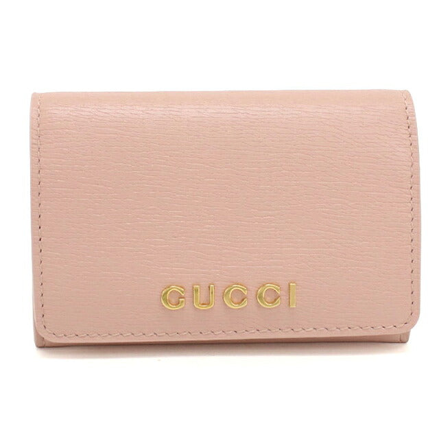 Used Gucci business card holder ladies brand GUCCI GUCCI script card case 790101 pink USDGU117698011