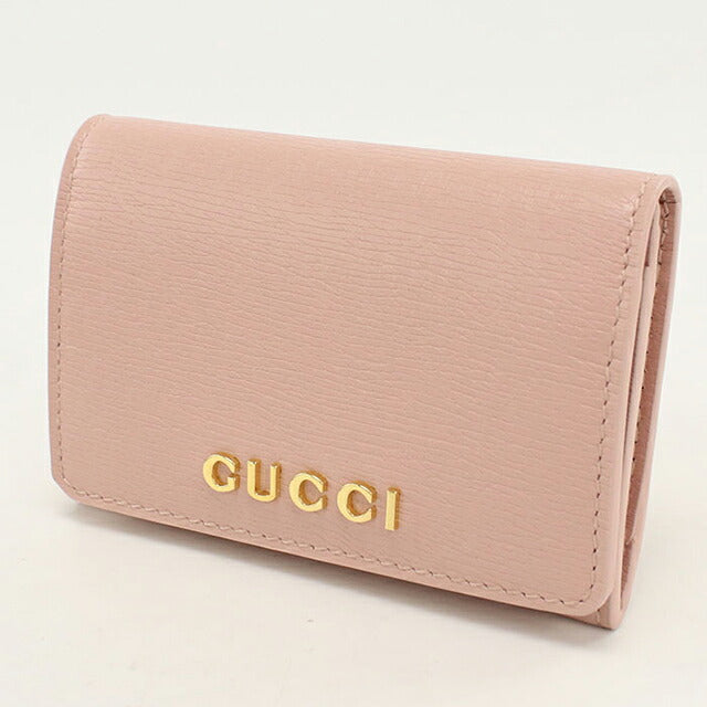 Used Gucci business card holder ladies brand GUCCI GUCCI script card case 790101 pink USDGU117698011