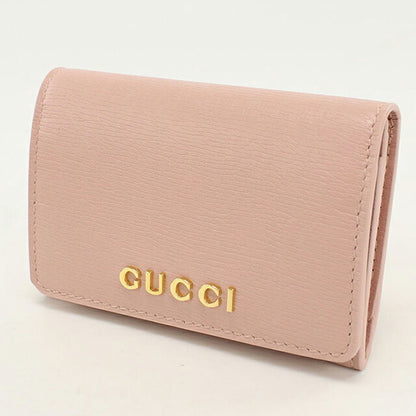 Used Gucci business card holder ladies brand GUCCI GUCCI script card case 790101 pink USDGU117698011