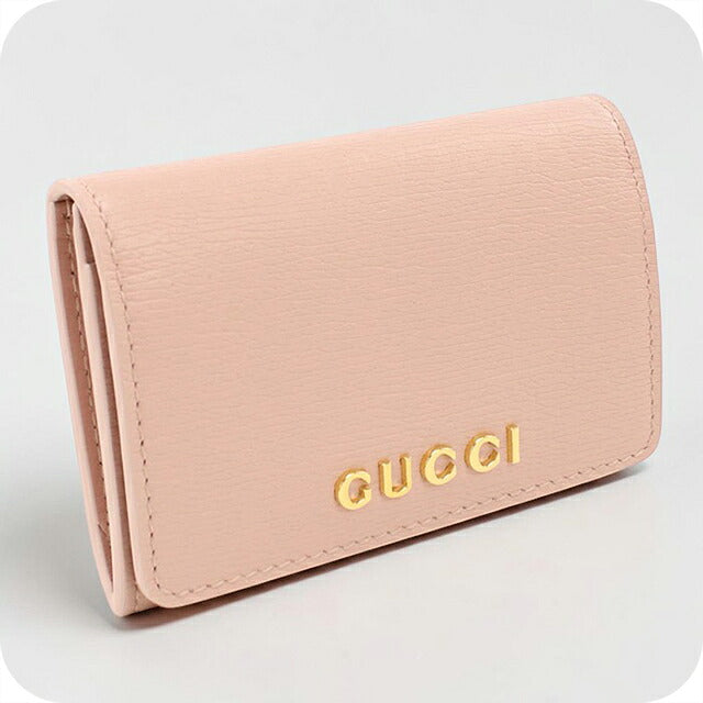 Used Gucci business card holder ladies brand GUCCI GUCCI script card case 790101 pink USDGU117698011
