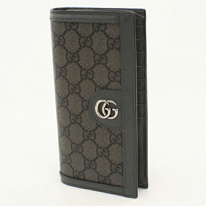 中古 グッチ 長財布二折 メンズ ブランド GUCCI オフィディア ロングウォレット 791746 グレー USDGU117913011