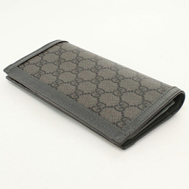 中古 グッチ 長財布二折 メンズ ブランド GUCCI オフィディア ロングウォレット 791746 グレー USDGU117913011