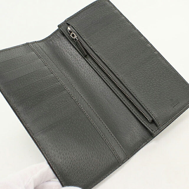中古 グッチ 長財布二折 メンズ ブランド GUCCI オフィディア ロングウォレット 791746 グレー USDGU117913011