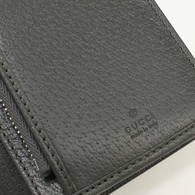 中古 グッチ 長財布二折 メンズ ブランド GUCCI オフィディア ロングウォレット 791746 グレー USDGU117913011